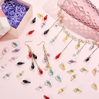 140Pcs 7 Colors Handmade Gold Sand Lampwork Beads LAMP-SZ0001-56-1