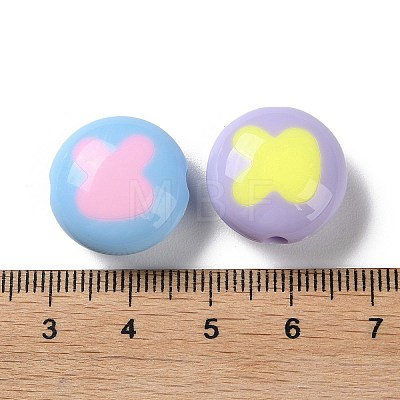 Two Tone Opaque Acrylic Beads SACR-I005-10A-1