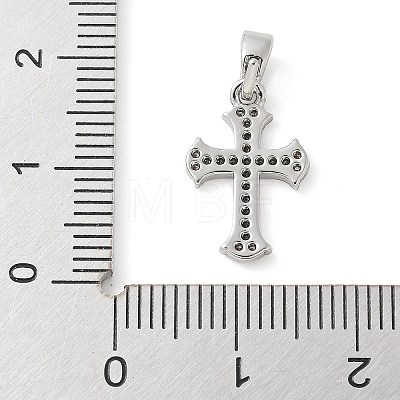 Brass Micro Pave Cubic Zirconia Pendants KK-U056-32P-1