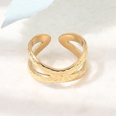 304 Stainless Steel Cuff Open Rings SA-CBAD22F-01G-D-1