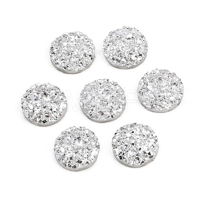 Resin Imitation Druzy Quartz Cabochons RESI-E013-03F-10MM-1-1