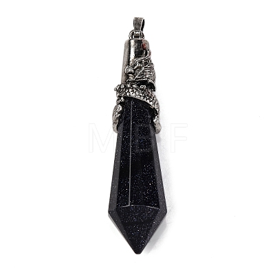 Gemstone Pointed Big Pendants G-Q184-02AS-1