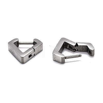 304 Stainless Steel Huggie Hoop Earrings STAS-J033-17A-P-1