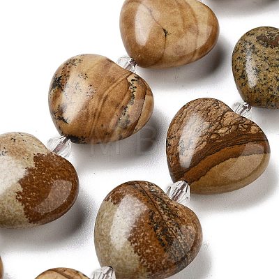 Natural Picture Jasper Beads Strands G-C150-A26-01-1