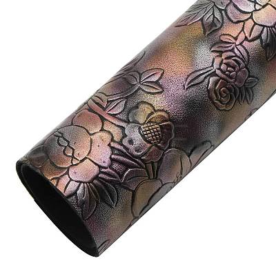 Flower Pattern Imitation Leather Fabrics PW-WGB593C-04-1