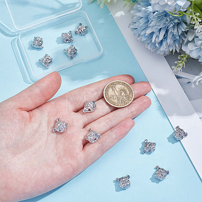 12Pcs Alloy Puppy Beads FIND-OC0014-14P-1