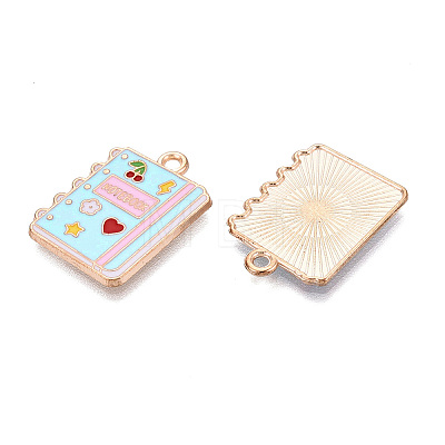 Alloy Enamel Pendants ENAM-Q004-01KCG-23-1