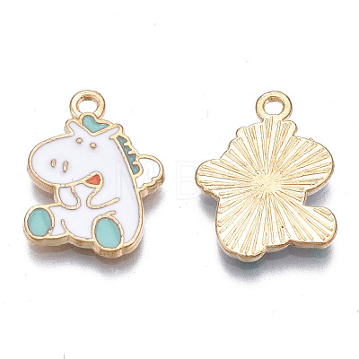 Alloy Enamel Pendants ENAM-T016-20-RS-1