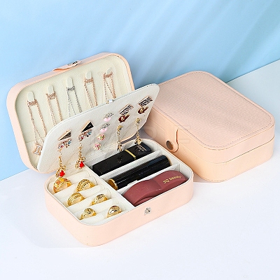 Double Layer PVC Jewelry Organizer Case PW-WG46999-04-1