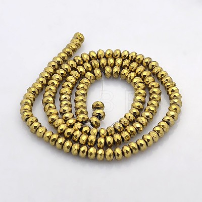 Electroplate Non-magnetic Synthetic Hematite Beads Strands G-J208D-02-1