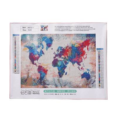 DIY Diamond Painting Map Canvas Kits DIY-M030-01-1