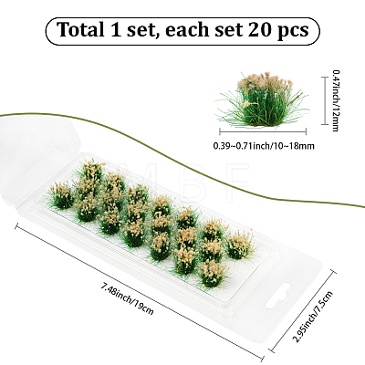 Resin Mini Grass Tufts AJEW-WH20120-10A-05-1