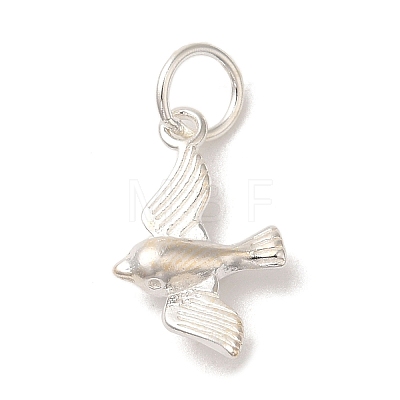 925 Sterling Silver Bird Charms with Jump Rings FIND-U013-03S-1