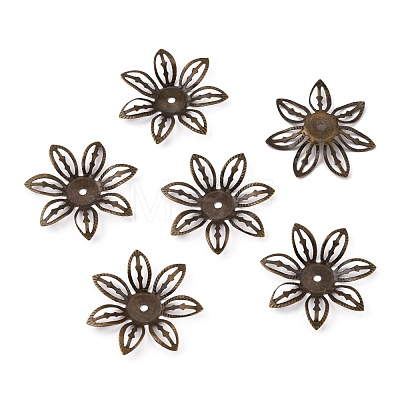 Multi-Petal Iron Bead Caps IFIN-WH0070-04AB-1