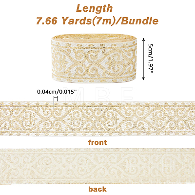 Ethnic Style Embroidery Polyester Ribbon OCOR-WH0046-14A-1