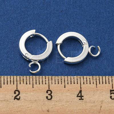 201 Stainless Steel Huggie Hoop Earrings Findings STAS-A167-01E-S-1