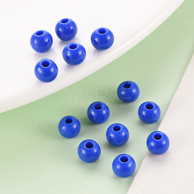 Opaque Acrylic Beads X-MACR-S370-C6mm-10-1