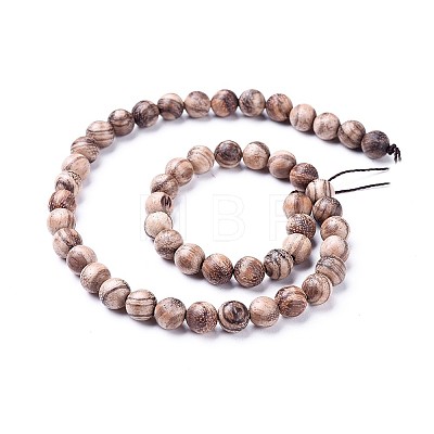 Natural Wood Beads Strands X-WOOD-F008-06-A-1