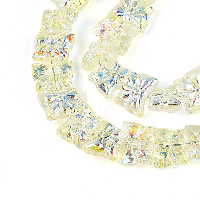 Baking Paint Electroplate Transparent Glass Beads Strands EGLA-N020-05H-1
