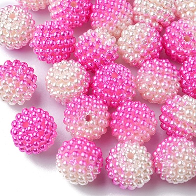 Imitation Pearl Acrylic Beads OACR-FS0001-32F-1