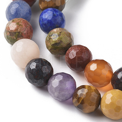 Natural Mixed Gemstone Beads Strands G-F668-28-8mm-1