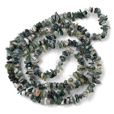 Natural Moss Agate Beads Strands G-G0003-B24-1
