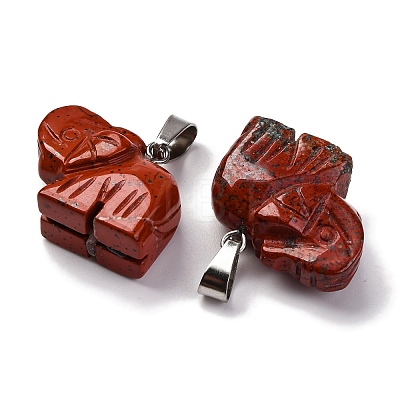 Natural Red Jasper Pendants G-B127-05P-07-1