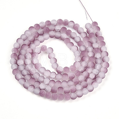 Crackle Glass Beads Strands GLAA-N009-6mm-05-1