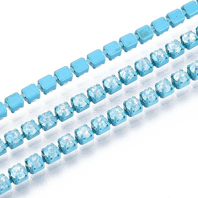 Iron Rhinestone Cup Chains CH-T006-05B-03-1
