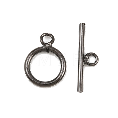 Ring Brass Toggle Clasps KK-G548-38-1