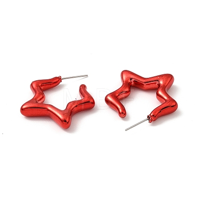 Star Acrylic Stud Earrings EJEW-P251-27-1