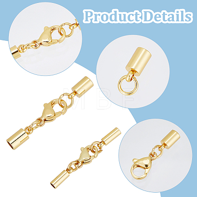 Unicraftale 18 Sets 2 Styles 304 Stainless Steel Lobster Claw Clasps STAS-UN0044-86-1