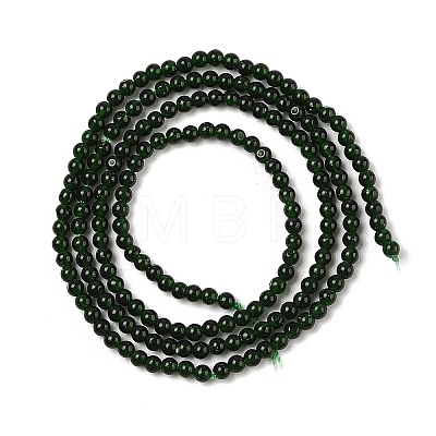 Synthetic Green Goldstone Beads Strands G-G189-B03-04-1