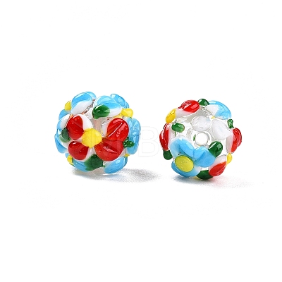 Handmade Two-Tone Lampwork Beads LAMP-T022-01A-04-1