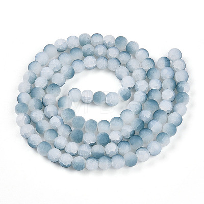 Crackle Glass Beads Strands GLAA-N009-8mm-06-1