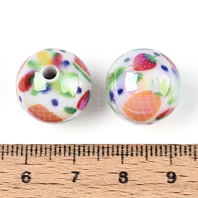 Printed Opaque Acrylic Beads X1-MACR-T048-04B-1