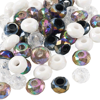 60Pcs 4 Colors Acrylic European Beads SACR-TA0001-80-1