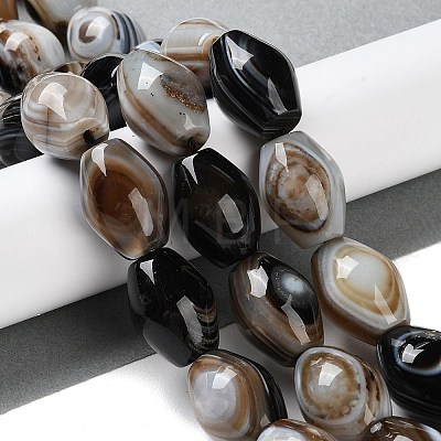 Natural Eye Agate Beads Strands G-NH0019-D02-03-1