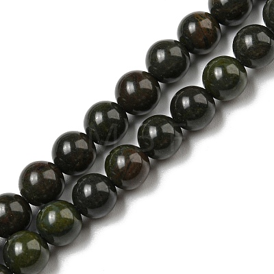 Natural African Green Autumn Jasper Beads Strands G-R494-A19-02-1