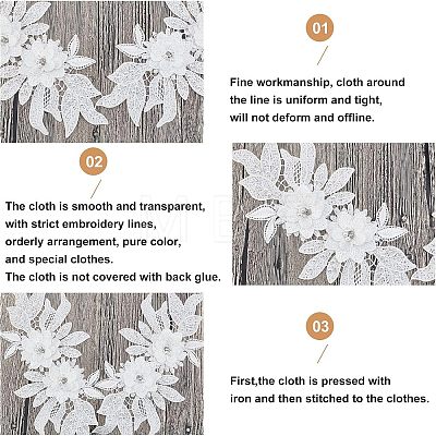 Polyester Embroidered Floral Lace Collar DIY-WH0326-47D-1