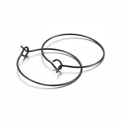 304 Stainless Steel Hoop Earring Settings X-STAS-H467-01B-25MM-1