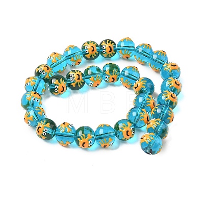 Ocean Theme Handmade Glass Enamel Beads LAMP-D304-02I-1