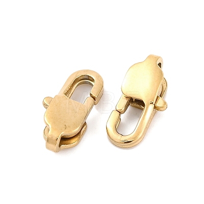 Ion Plating(IP) 304 Stainless Steel Lobster Claw Clasps STAS-F094-05B-G-1