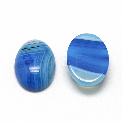 Natural Striped Agate/Banded Agate Cabochons X-G-R415-18x25-12-1