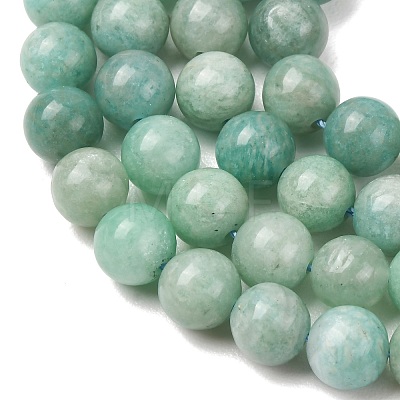 Natural Amazonite Beads Strands G-F461-12-8mm-01AB-1