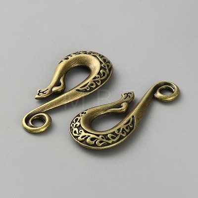 Alloy S-Hook Clasps FIND-WH20007-119AB-1