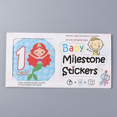 1~12 Months Number Themes Baby Milestone Stickers DIY-H127-B13-1