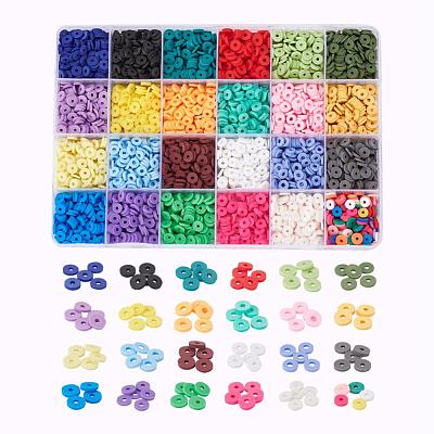 4224Pcs 24 Colors Handmade Polymer Clay Beads CLAY-YW0001-16-1