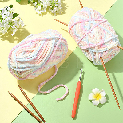Soft Crocheting Polyester Yarn YCOR-FZC0001-01B-1