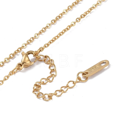Ion Plating(IP) 304 Stainless Steel Cable Chain Necklaces NJEW-G081-07G-1